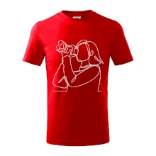 Fotografka stojící jedním tahem