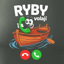 Karikatura ryby volají