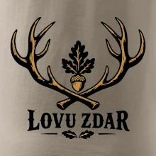 Lovu zdar paroží dubový žalud minimalistický znak