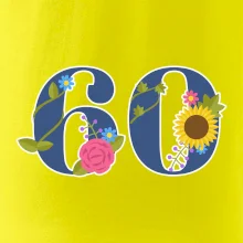 Květinové číslo kreslené - 60