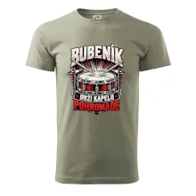 Bubeník drží kapelu pohromadě - červený rockový buben