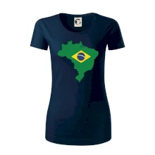 Brazílie vlajka v mapě