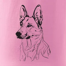 Německý ovčák černá kresba