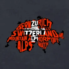 Mapy - názvy měst - Švýcarsko