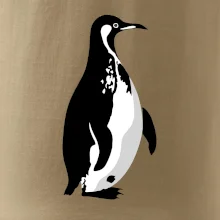 Tučňák černobílý z boku