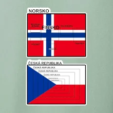 Norská a česká vlajka
