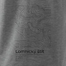 Lomnický štít - vrstevnice v obdélníku