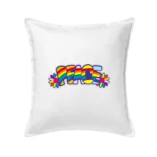 Peace nápis duhový