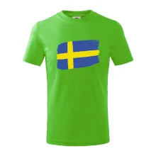 Švédsko vlajka štětkou