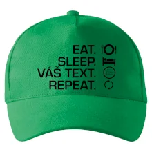 Eat sleep repeat vlastní text