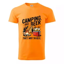 Černý nápis nápis Camping and beer