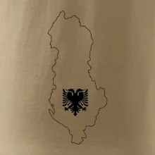Albánie obrys mapa