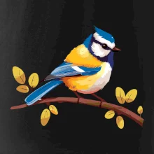 Sýkorka modřinka kreslená