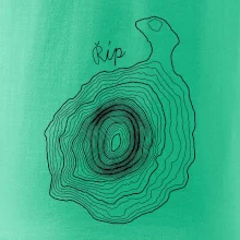 Říp - vrstevnice psací