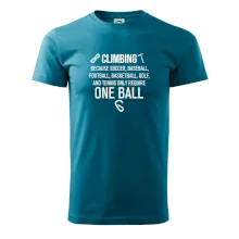 Climbing beacause one ball Climbing beacause one ball