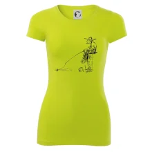 Kreslený rybář na pařezu