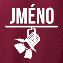 Jméno a nápis na zádech - stage crew