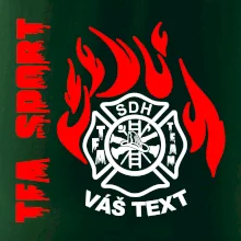 TFA Sport SDH (červený oheň) - Vlastní nápis