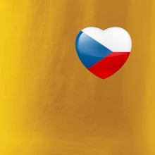 Česká vlajka srdce - pravé prso