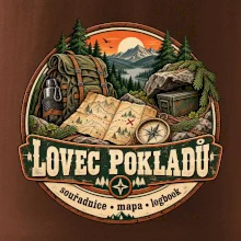 Lovec pokladů vintage horský odznak