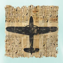 Egyptské hieroglyfy letadlo
