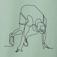 Běžec na startu jedním tahem