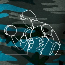 Fitness muž jedním tahem