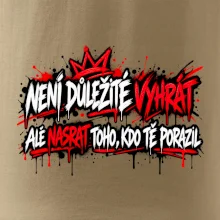 Není důležité vyhrát - pouliční graffiti s červenými tahy