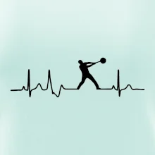 EKG hod kladivem muž