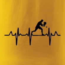 EKG stolní tenista stojící