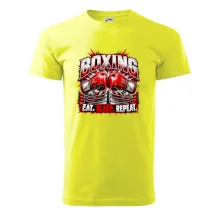 Boxerské rukavice v ringu eat sleep repeat