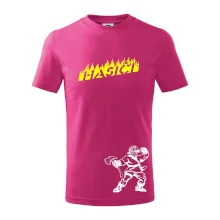 Hasič stojící - nápis hasiči - Velký nápis  na zádech