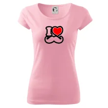 i love mustache - obrys