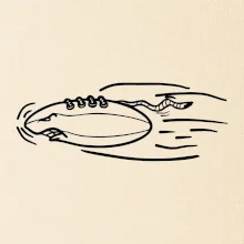 Americký fotbal letící míč