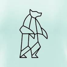 Geometrie lední medvěd stojící