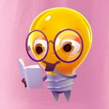 Žárovka přemýšlí nad knihou