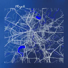 Plzeň mapa s vodními toky