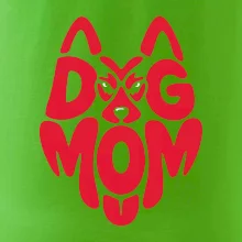 Dog mom nápis v hlavě