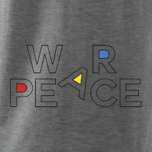 War, peace - barevný nápis