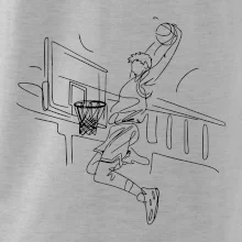 Basketbalista jedním tahem - výskok