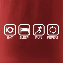 Eat sleep run repeat v řadě