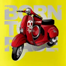 Scooter born to ride red