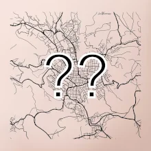 Mapy měst černobílé - Vaše město