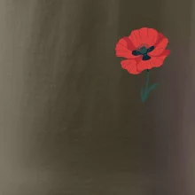 Vlčí mák kreslený na prsu