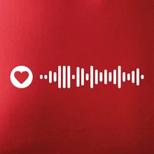 Zamilovaný Spotify kód na prsu