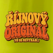 Říjnový originál už se nevyrábí retro nápis