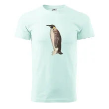 Tučňák kreslený vodovými barvami