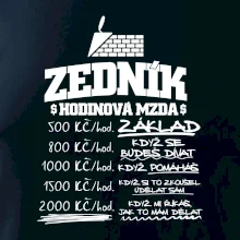 Hodinová mzda zedník