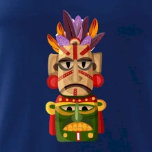 Mayové maska s peřím