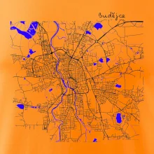 Budějce  - Mapa s vodními toky